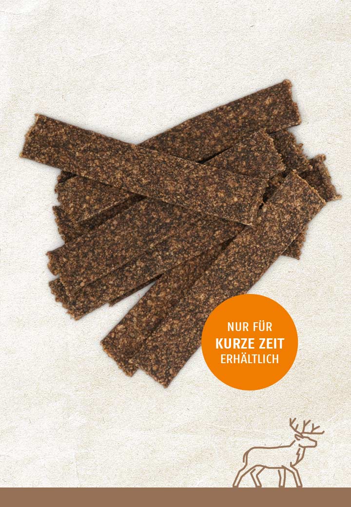 Snack-Stripes Hirsch 150g