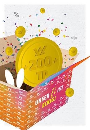 Gutschrift ber 200 Treuepunkte